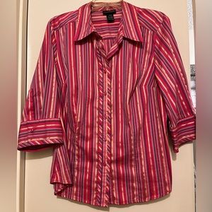 Lane Bryant Striped Blouse Top 14/16